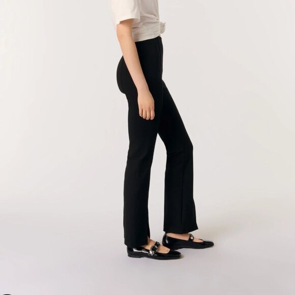 Maje black split hem trousers size 40 - Picture 2 of 10